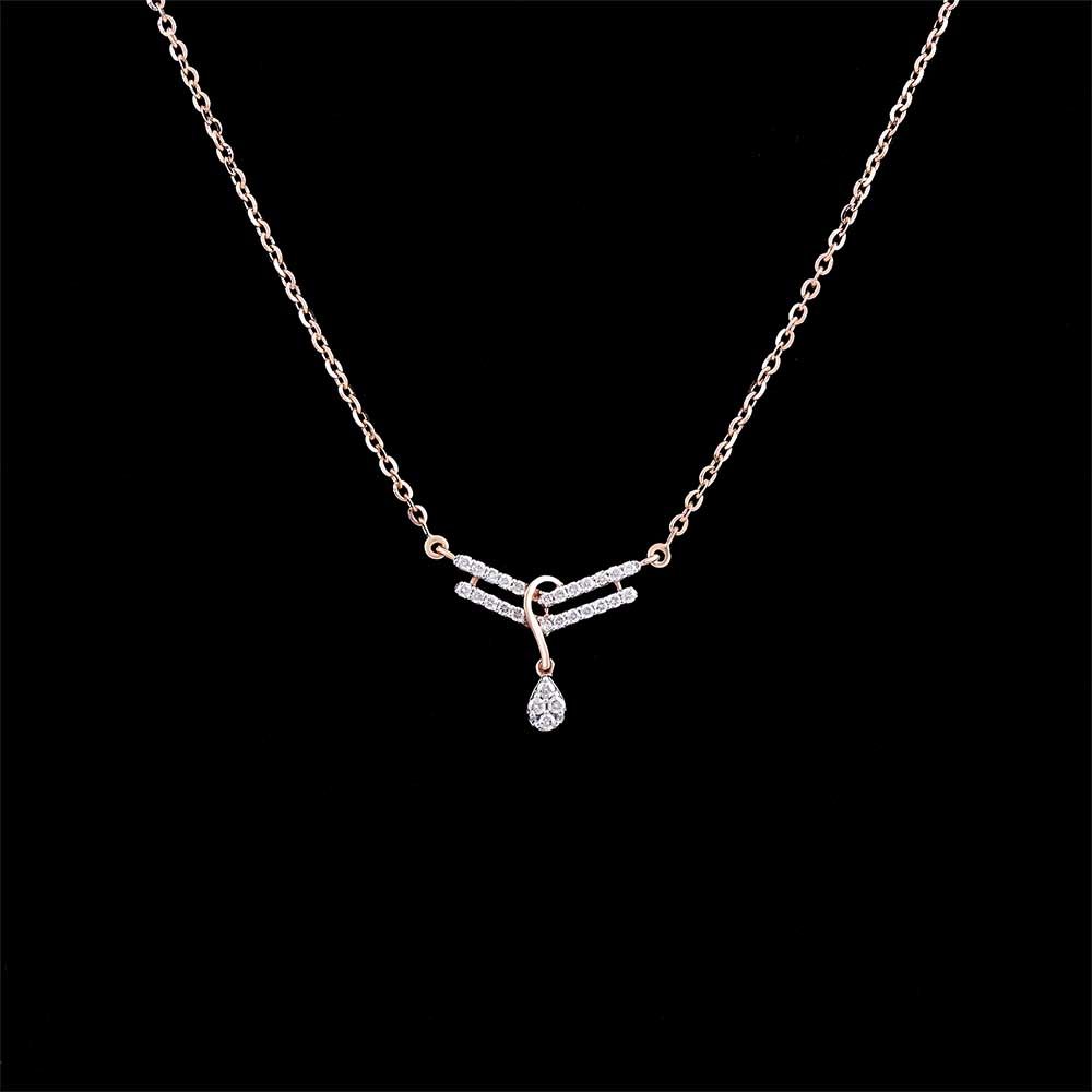 Eye-Catching 14KT Rose Gold Women Necklace-Necklaces-ENK24C08-D900X2C