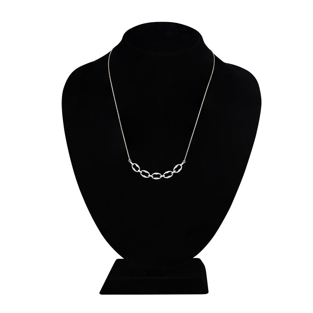 Blush Brilliance Chain Necklace in 14KT-Necklaces-ENK24C03-D400R1C