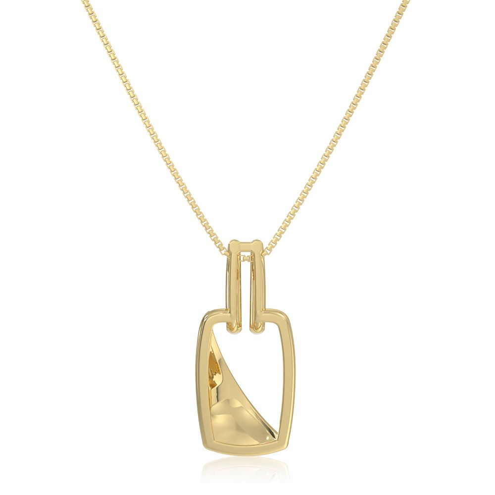 Versatile Angular 9KT Yellow Gold Diamond Pendant-Pendants-EPD26G12-D400R0F