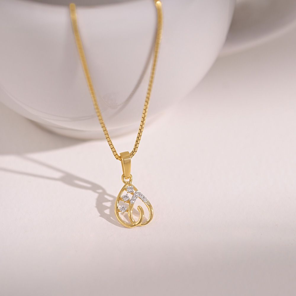 Daily Elegance 9KT Yellow Gold Diamond Pendant-Pendants-EPD26G28-D400R0F