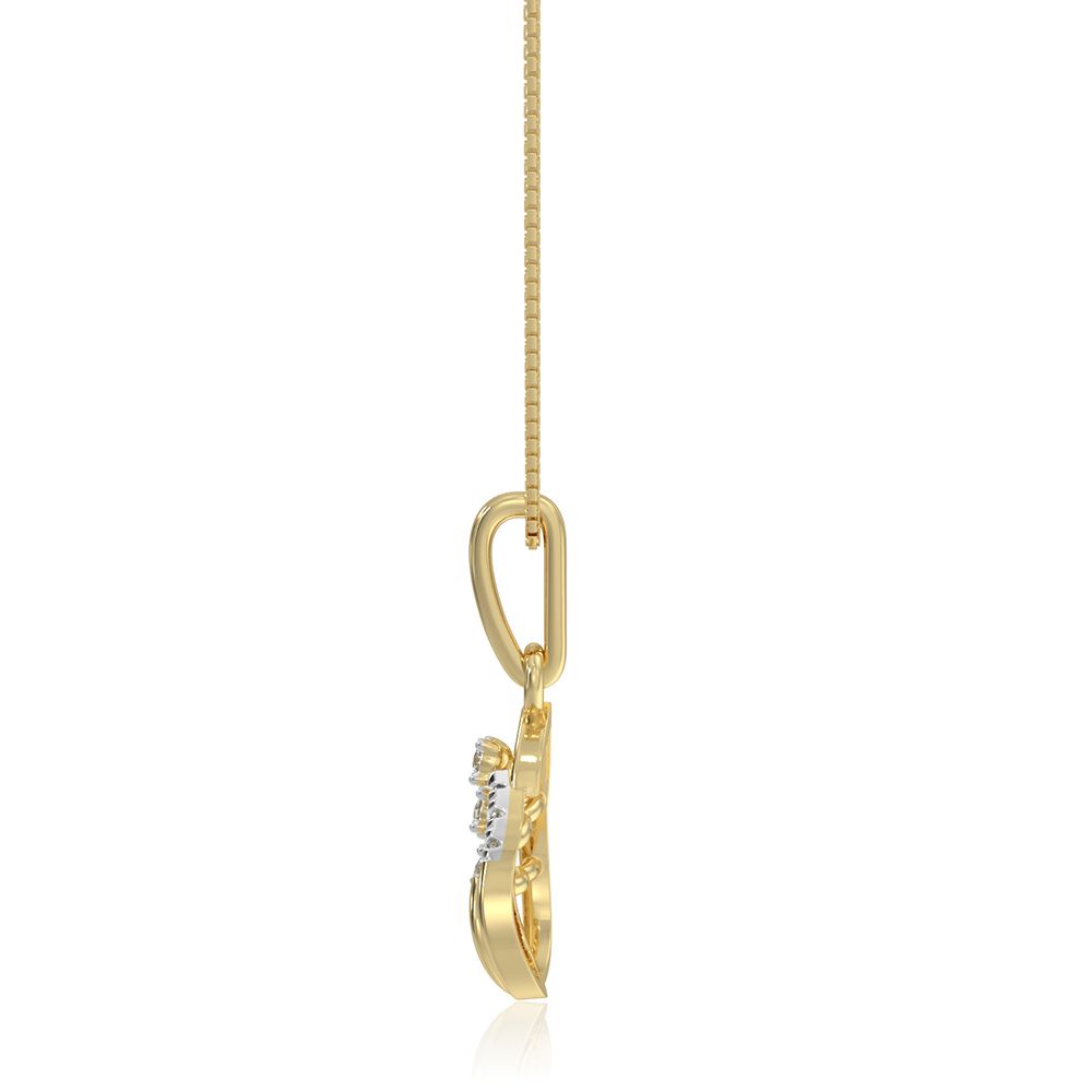 Daily Elegance 9KT Yellow Gold Diamond Pendant-Pendants-EPD26G28-D400R0F