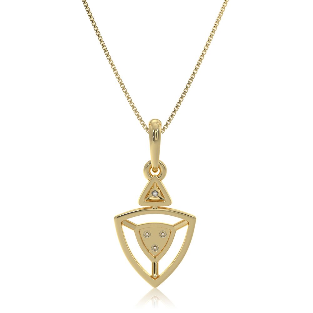 Bold Modern 9KT Yellow Gold Diamond Pendant-Pendants-EPD26G30-D400R0F