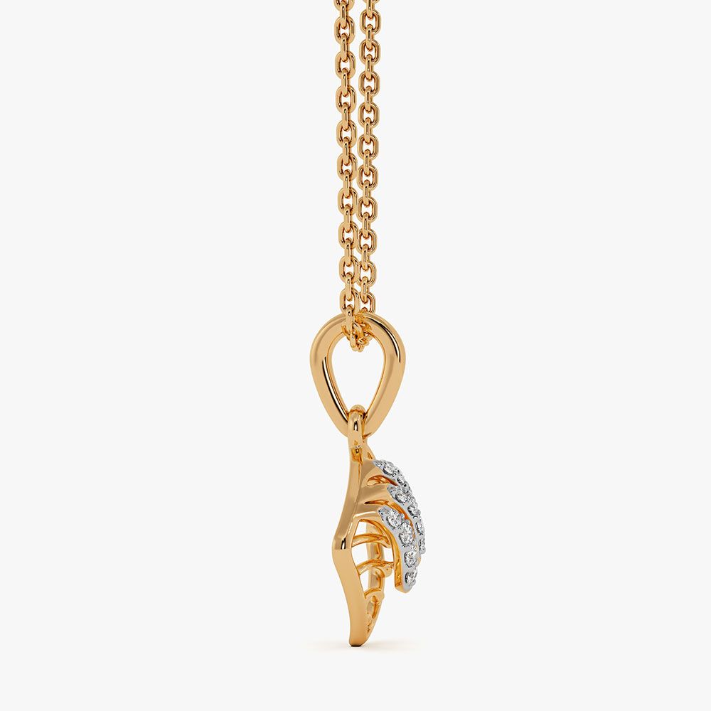 Modern Layers Yellow Gold Diamond Pendant-Pendants-EPD26G51-D400R0F