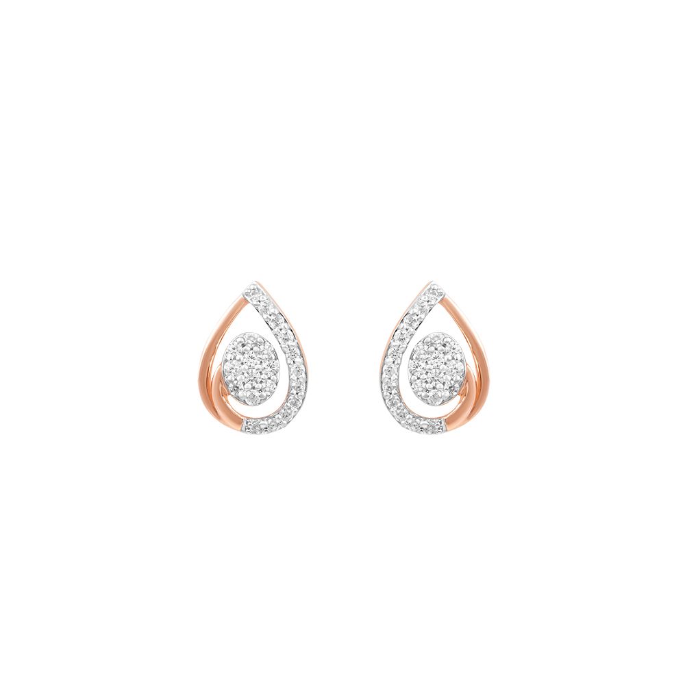 Blush Elegance Rose Gold Teardrop Pendant Set-All Jewellery-ESP24E03-D400X0C