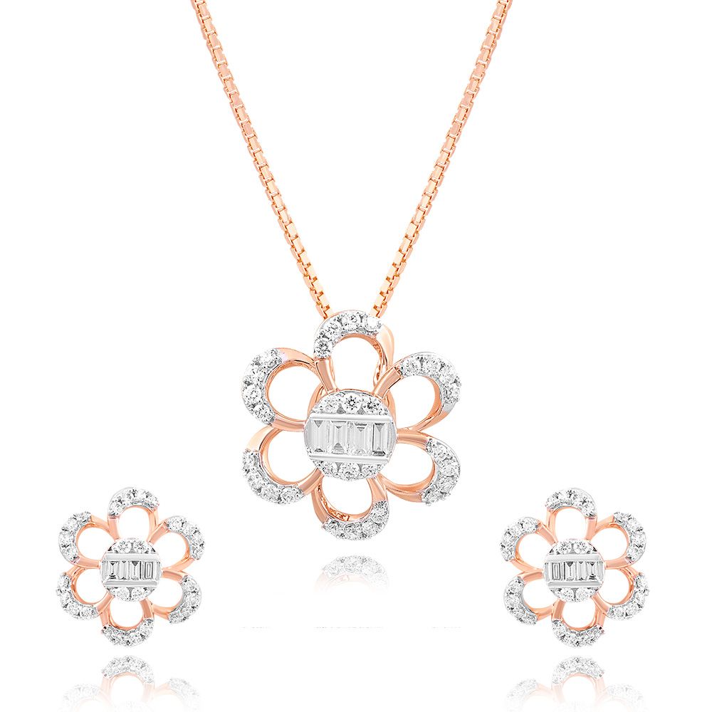 Breathtaking Rose Gold Pendant Set-All Jewellery-ESP24E28-D300X0B