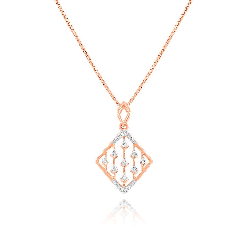 Charming Checkered Diamond Pendant-Pendants-EPS24E29-D400X0C