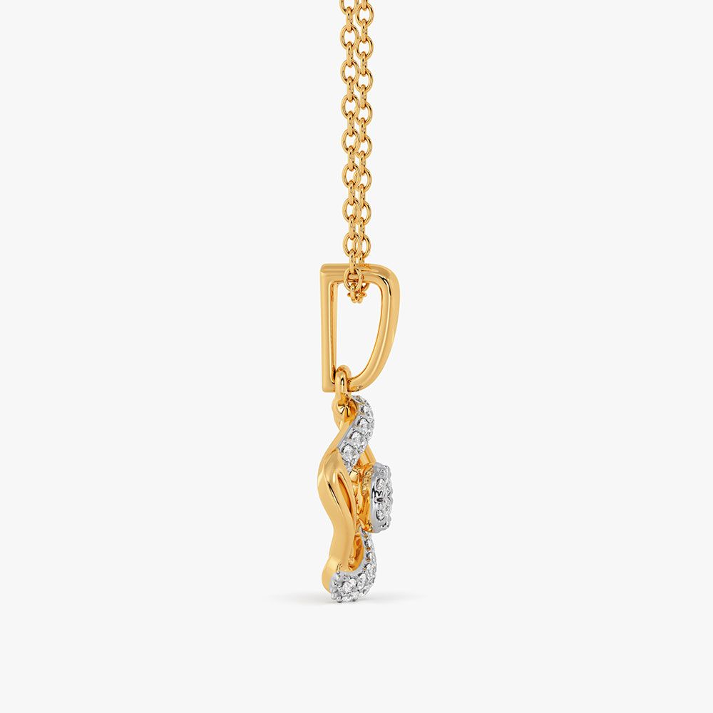 Bold Charm Yellow Gold Diamond Pendant-Pendants-EPS26E02-D400R0F