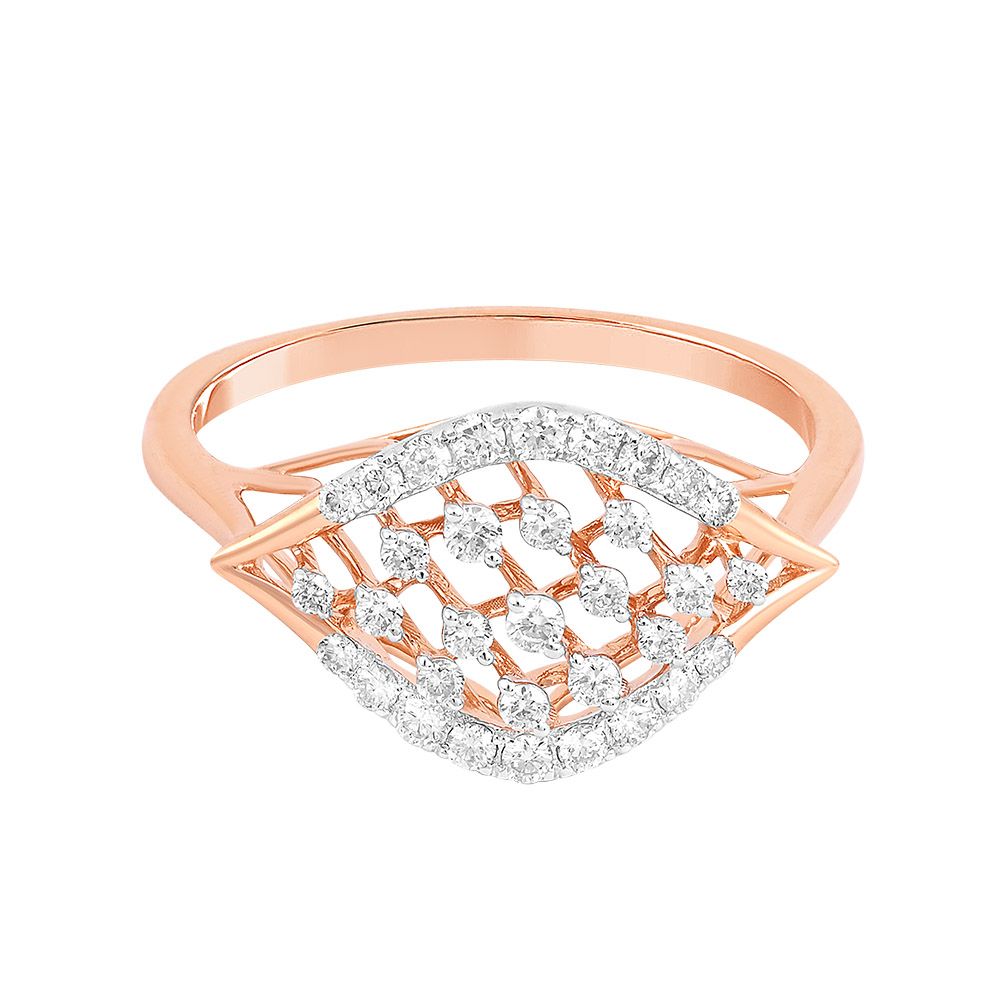 Graceful Leaf Diamond Ring-Rings-ERG24K01