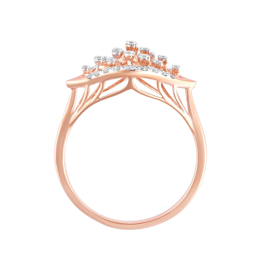 Graceful Leaf Diamond Ring-Rings-ERG24K01