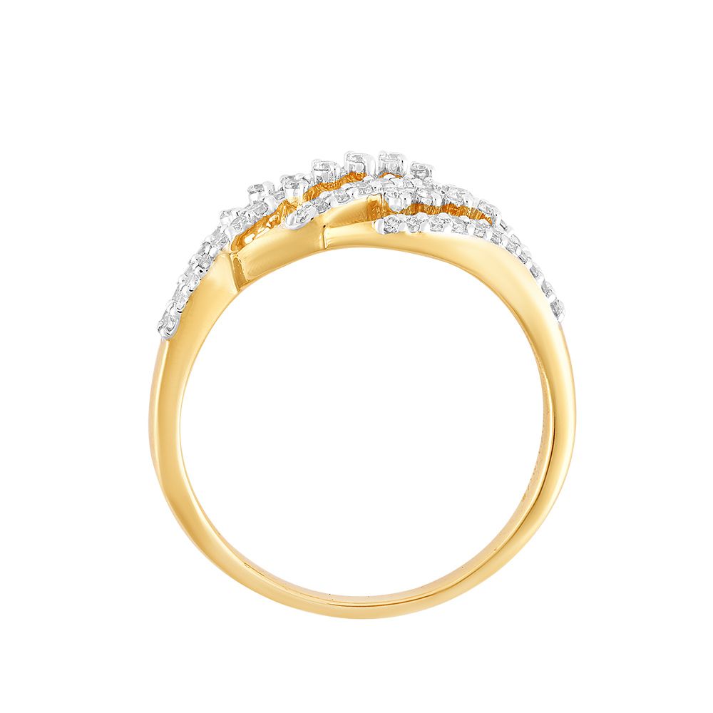 Diamond Cluster Swirl Ring-Rings-ERG24K02