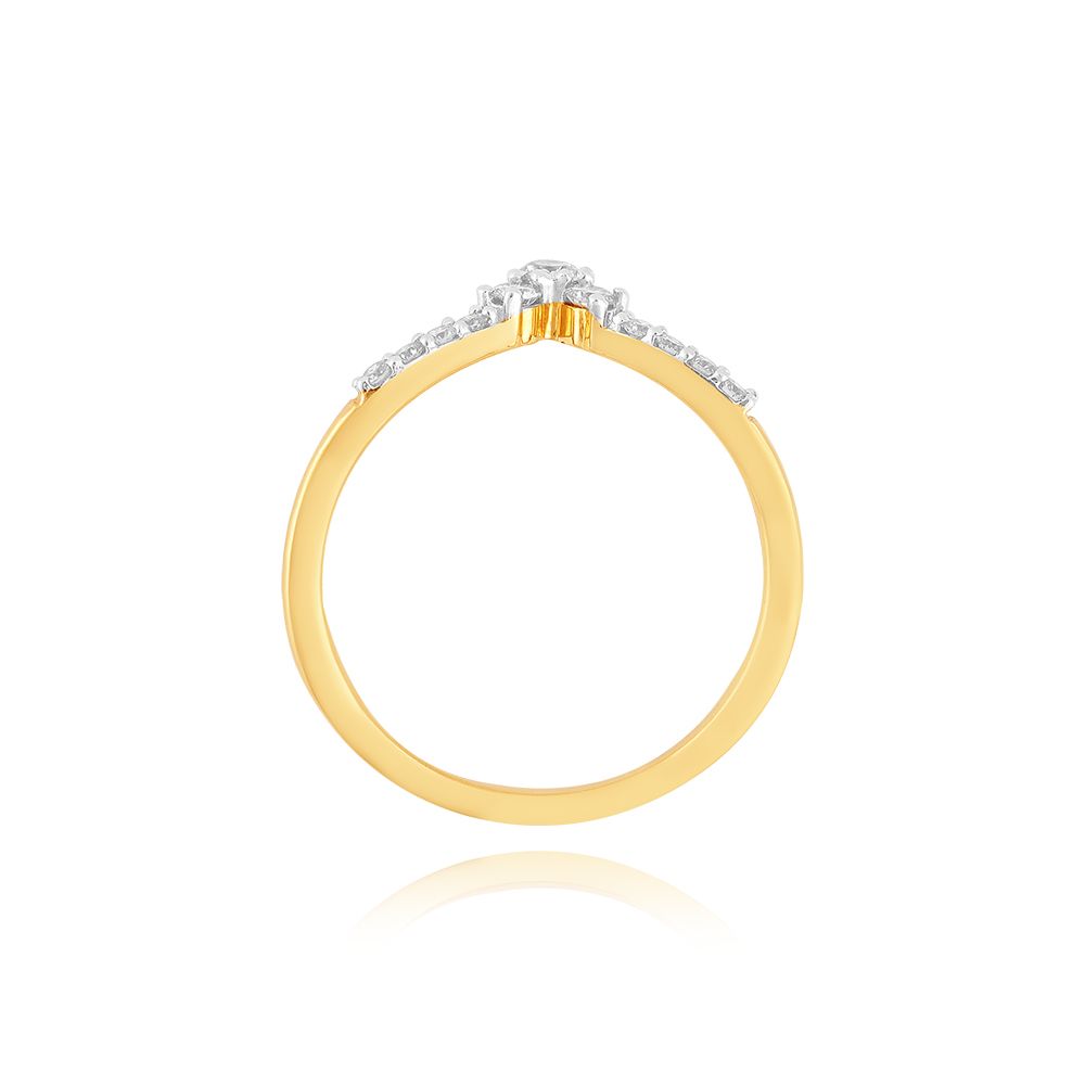 Sleek Diamond V Ring-Rings-ERG24K04