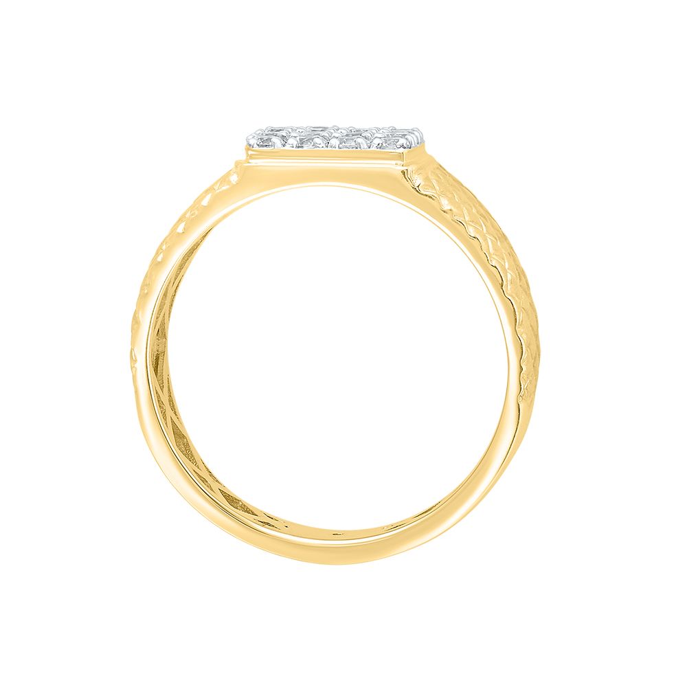 Attractive 18KT Yellow Gold Multi Stone Men Ring-Diamond-ERG24K10