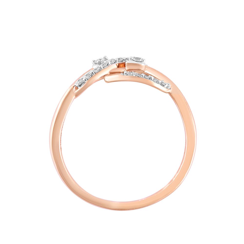 Sparkling Leaf Diamond Ring-Rings-ERG24K13