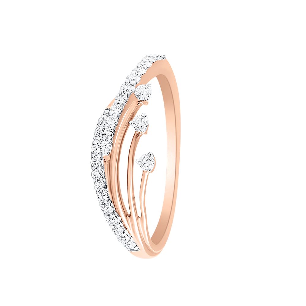 Stunning 14KT Rose Gold Women Ring-Rings-ERG24K14