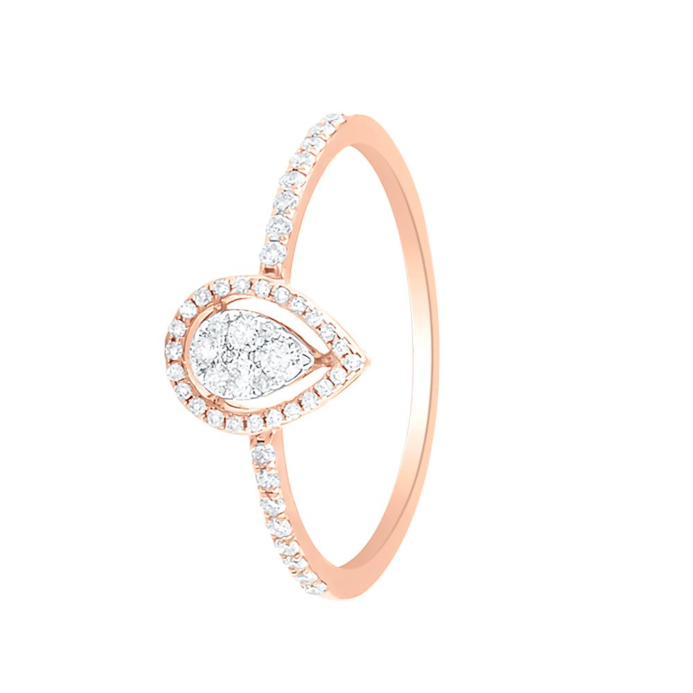 Rose Gold Cascade Womens Diamond Ring-Rings-ERG24K16