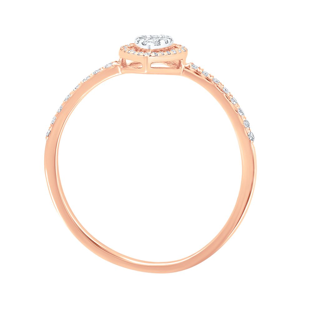 Rose Gold Cascade Womens Diamond Ring-Rings-ERG24K16