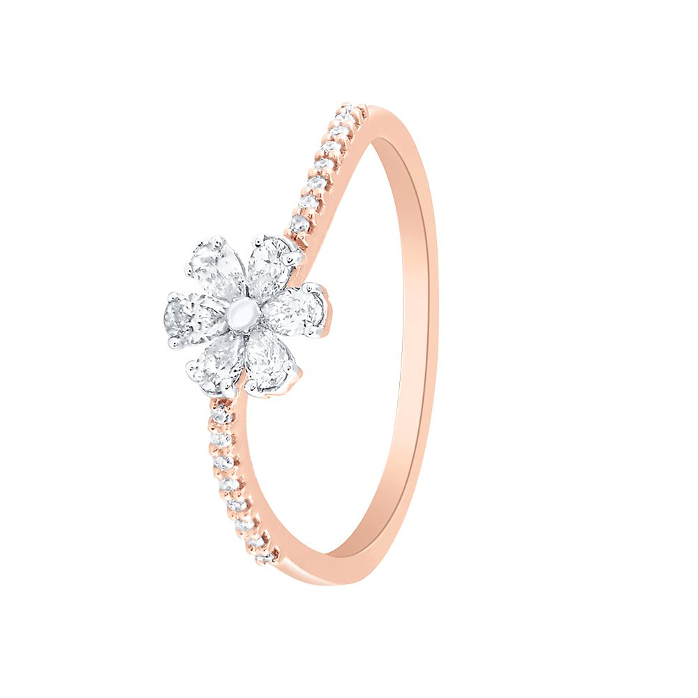 Rosé Brilliance Floral Womens Ring-Rings-ERG24K19