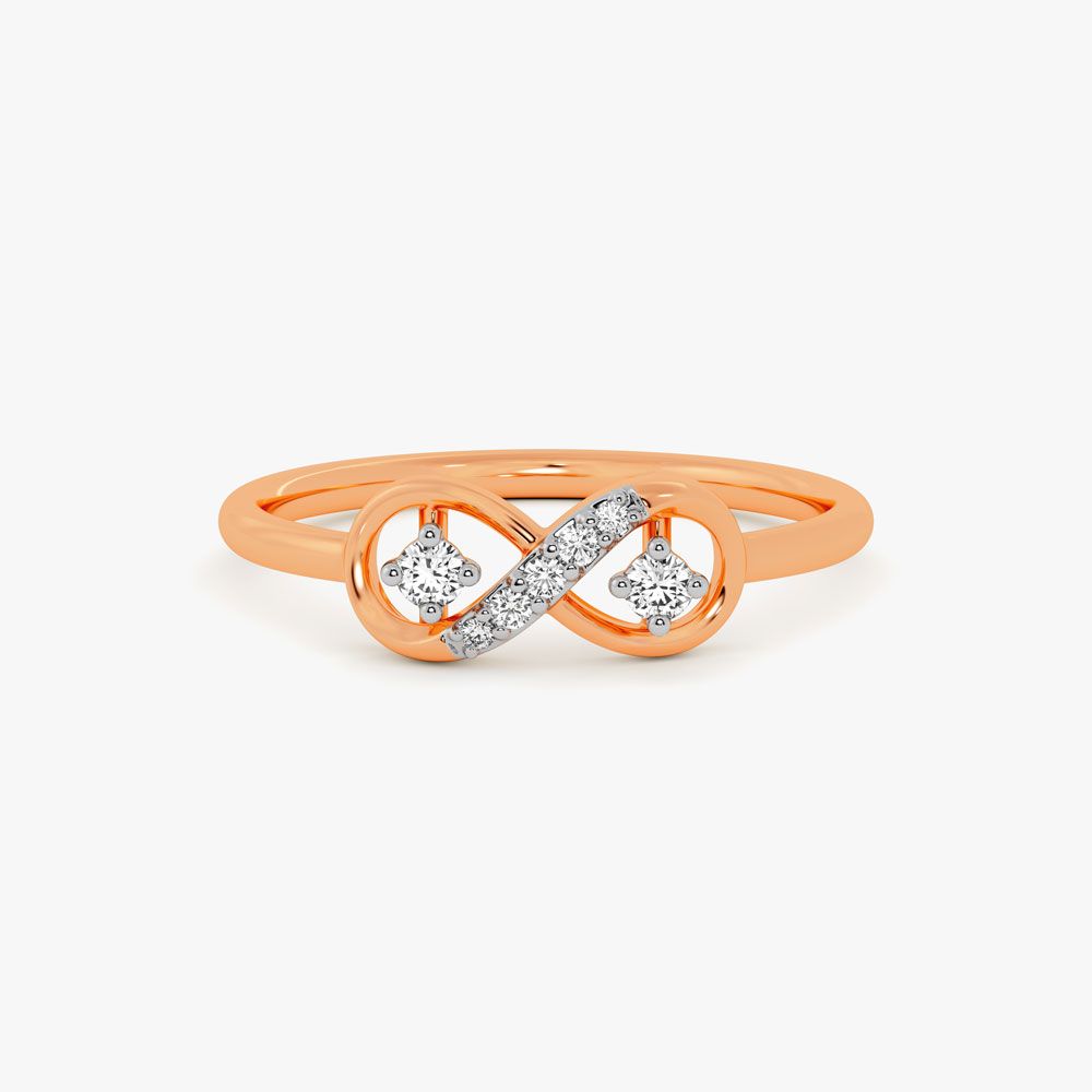 Enchanted Rose Gold Infinity Ring-Rings-ERG24K20