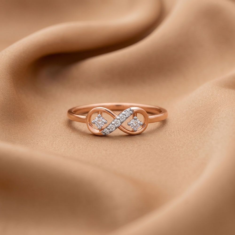 Enchanted Rose Gold Infinity Ring-Rings-ERG24K20