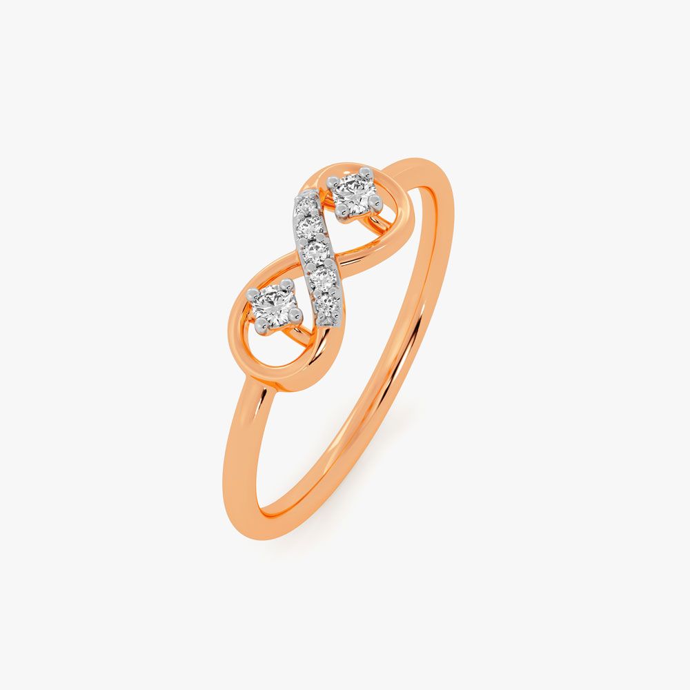 Enchanted Rose Gold Infinity Ring-Rings-ERG24K20