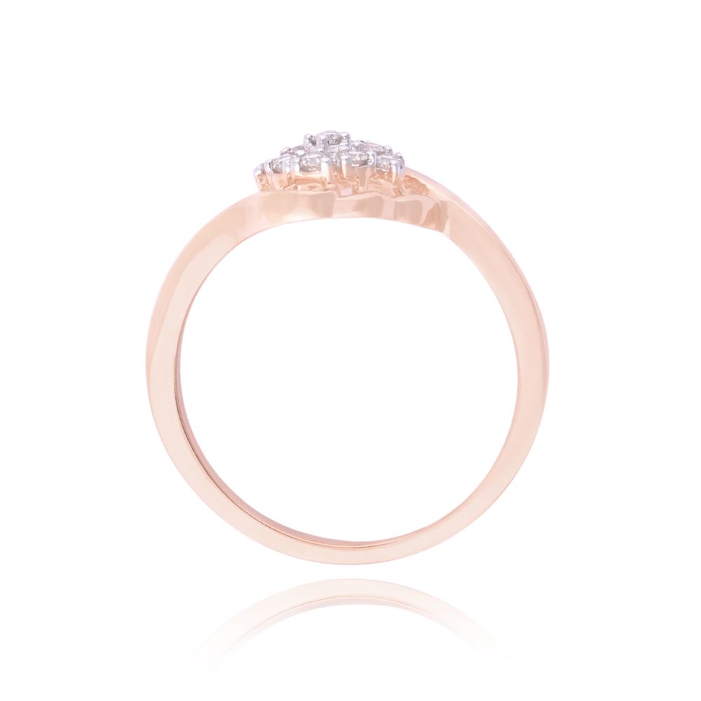 Diamond Rosette Floral Womens Ring-Rings-ERG24K28