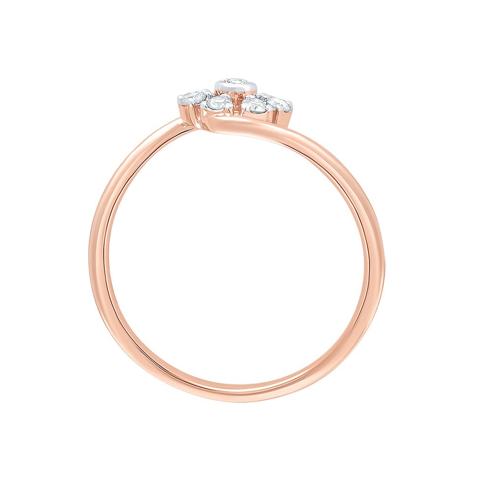 Rosé Ribbon Floral Womens Ring-Rings-ERG24K31