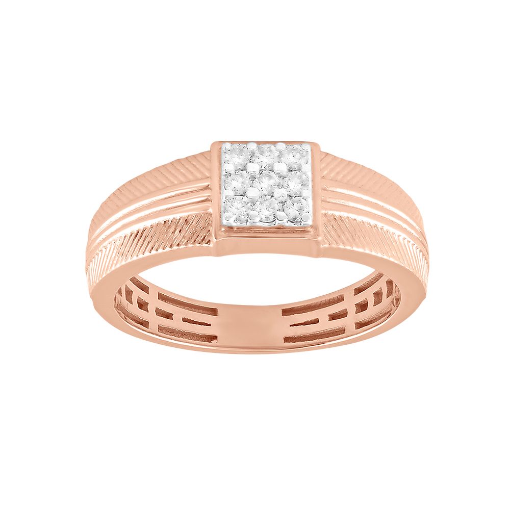 Knights Crest Studded Diamond Ring-Rings-ERG24K35