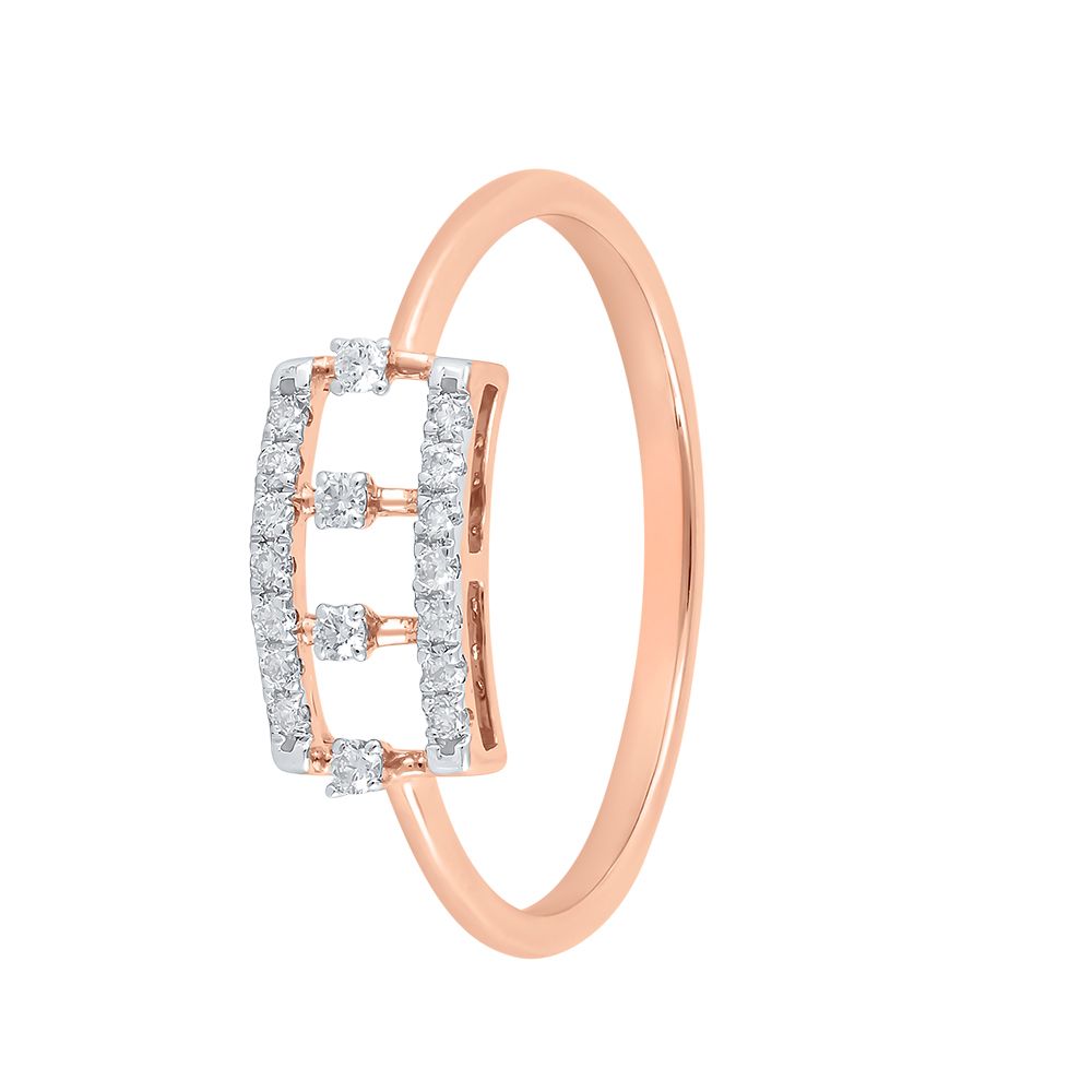 Radiant 14KT Rose Gold Women Ring-Rings-ERG24K42