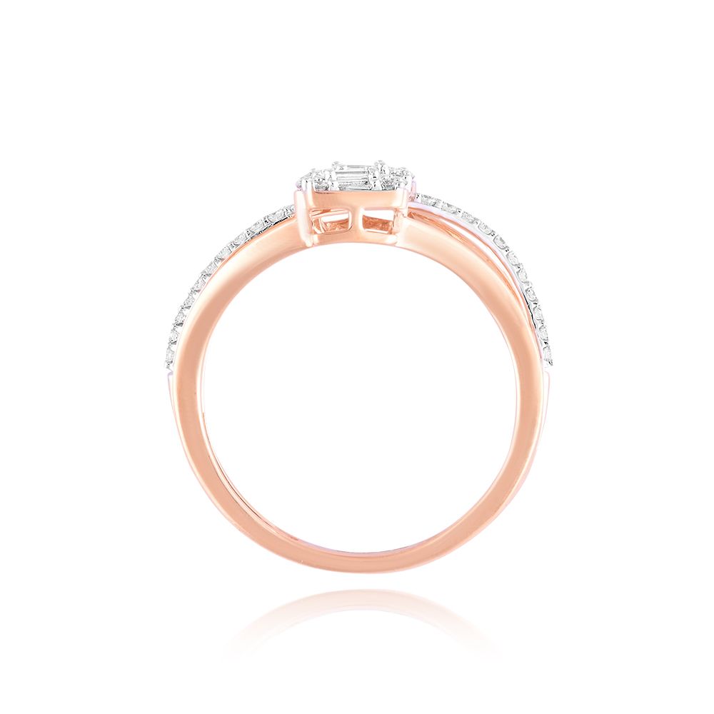 Charming 18KT Rose Gold Women Ring-Rings-ERG24K45