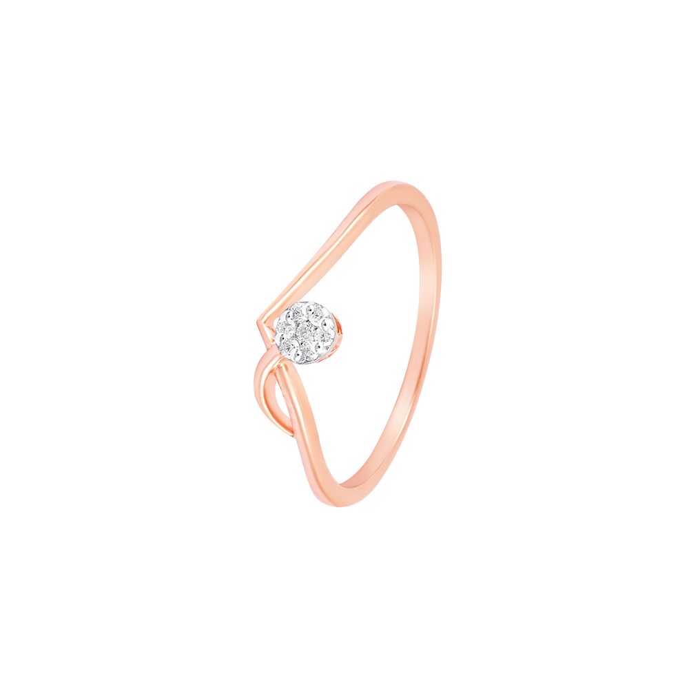 Diamond Studded V Ring-Rings-ERG24K50