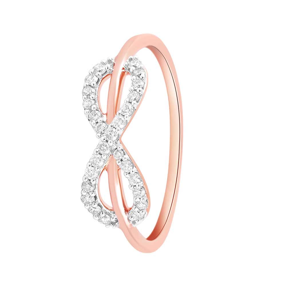 Gold Infinity Diamond Ring-Rings-ERG24K62