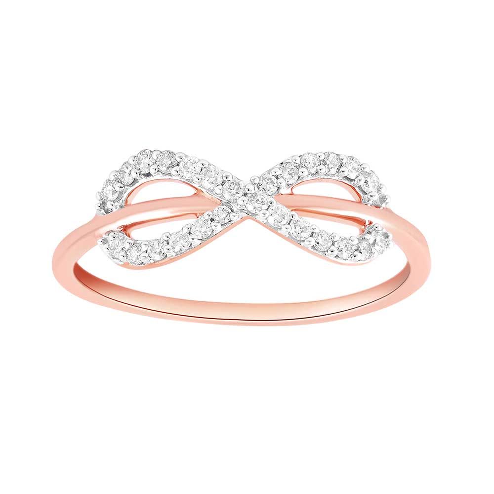 Gold Infinity Diamond Ring-Rings-ERG24K62