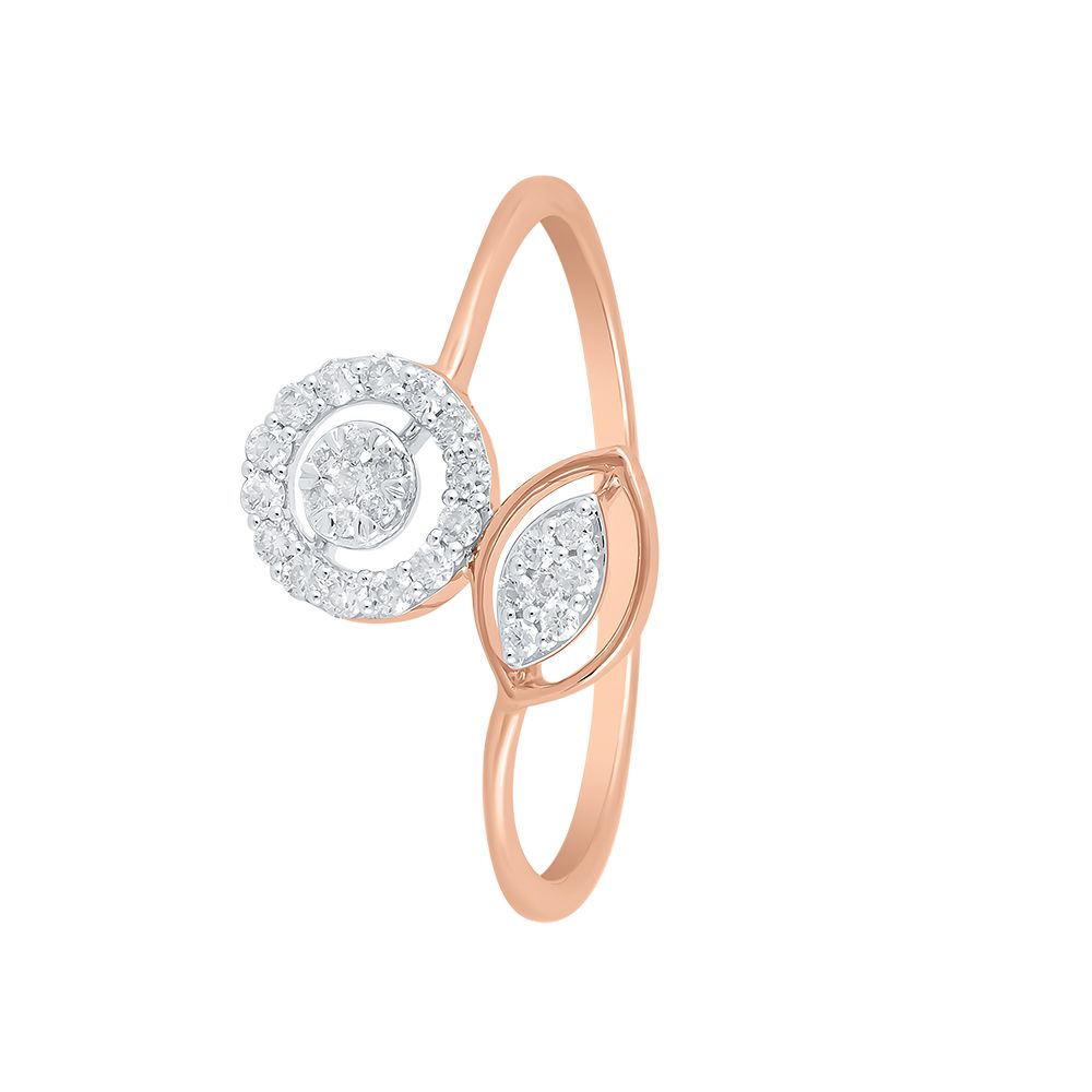 Elegant Geometric Diamond Ring-Rings-ERG24K63