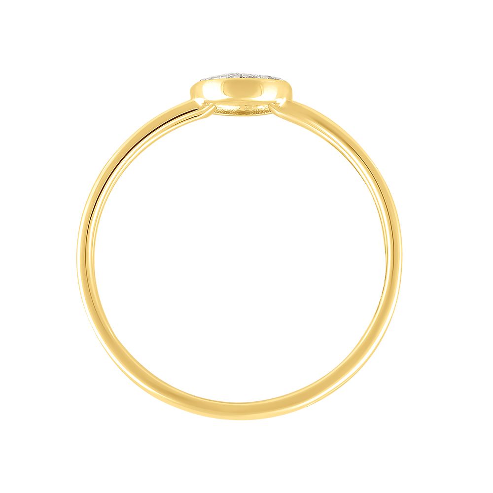 Yellow Gold Circle Diamond Ring-Rings-ERG24K68