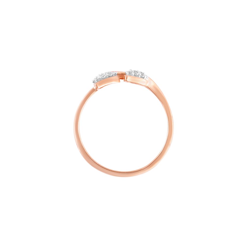 Dual Leaf Diamond Ring-Rings-ERG24K69