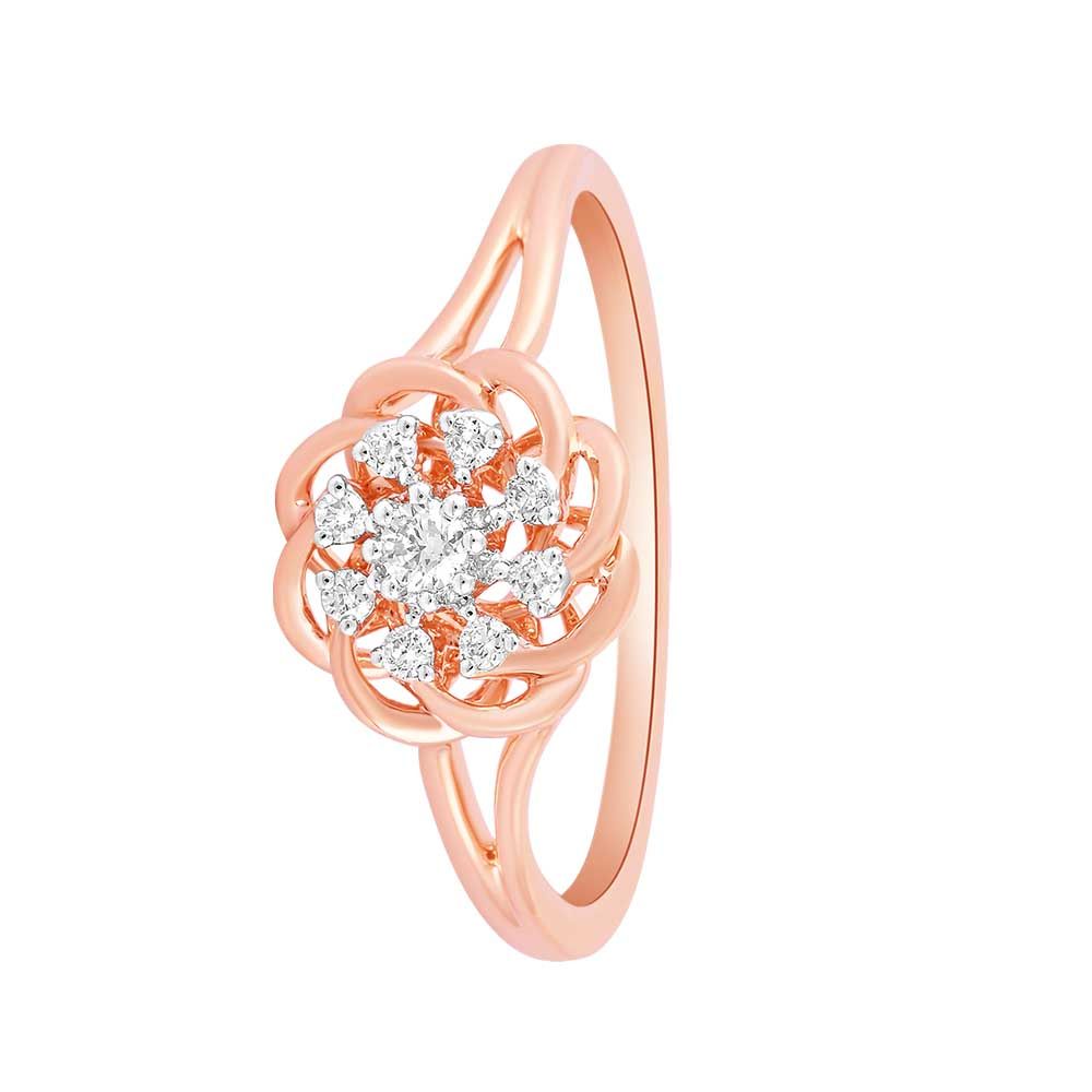 Blooming Floral Diamond Ring-Rings-ERG24K76