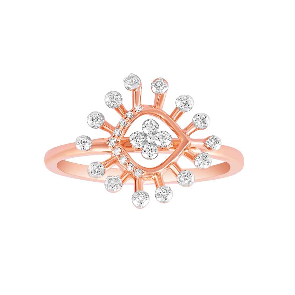 Floral Bloom Diamond Ring-Rings-ERG24K85
