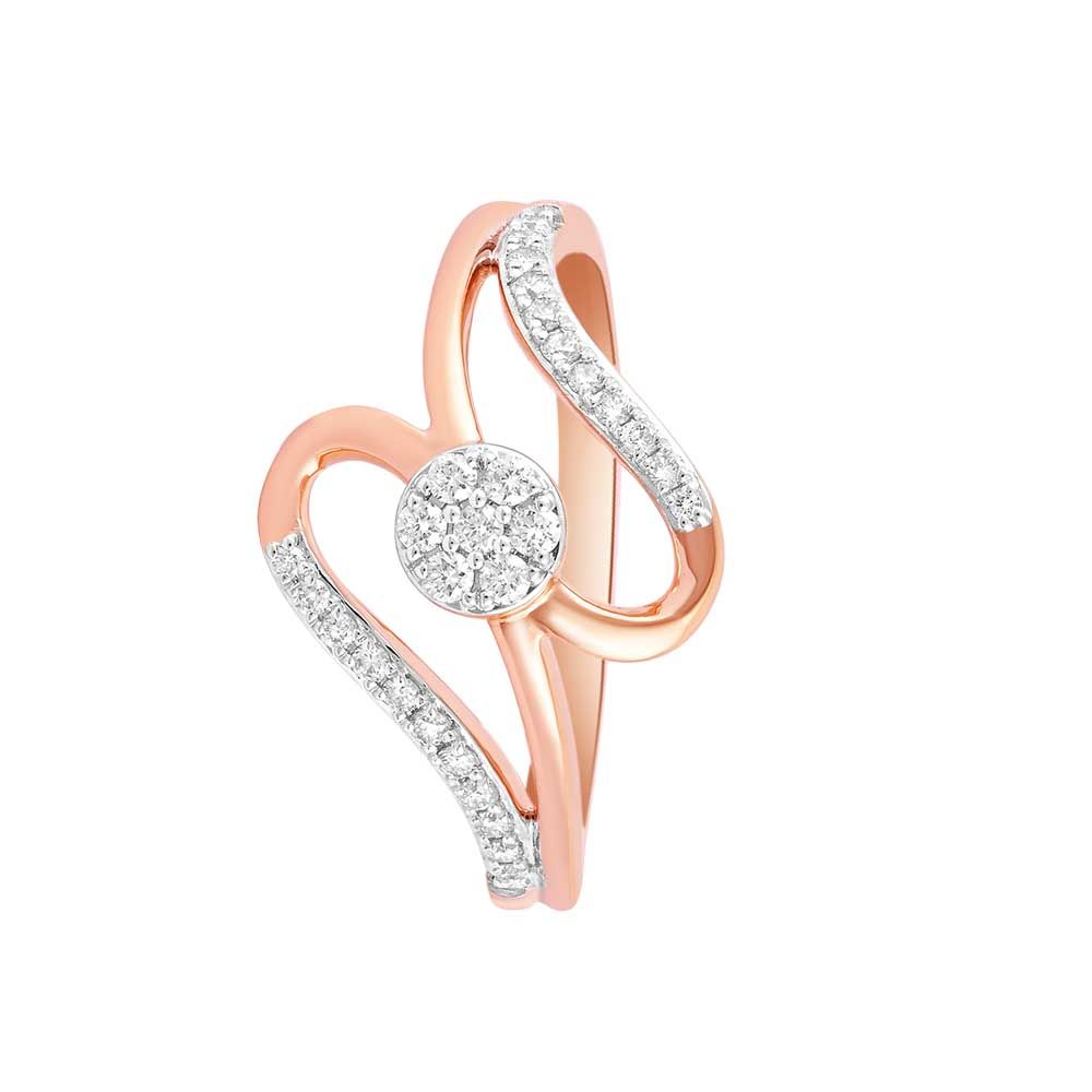 Diamond Swirl Ring-Rings-ERG24K91