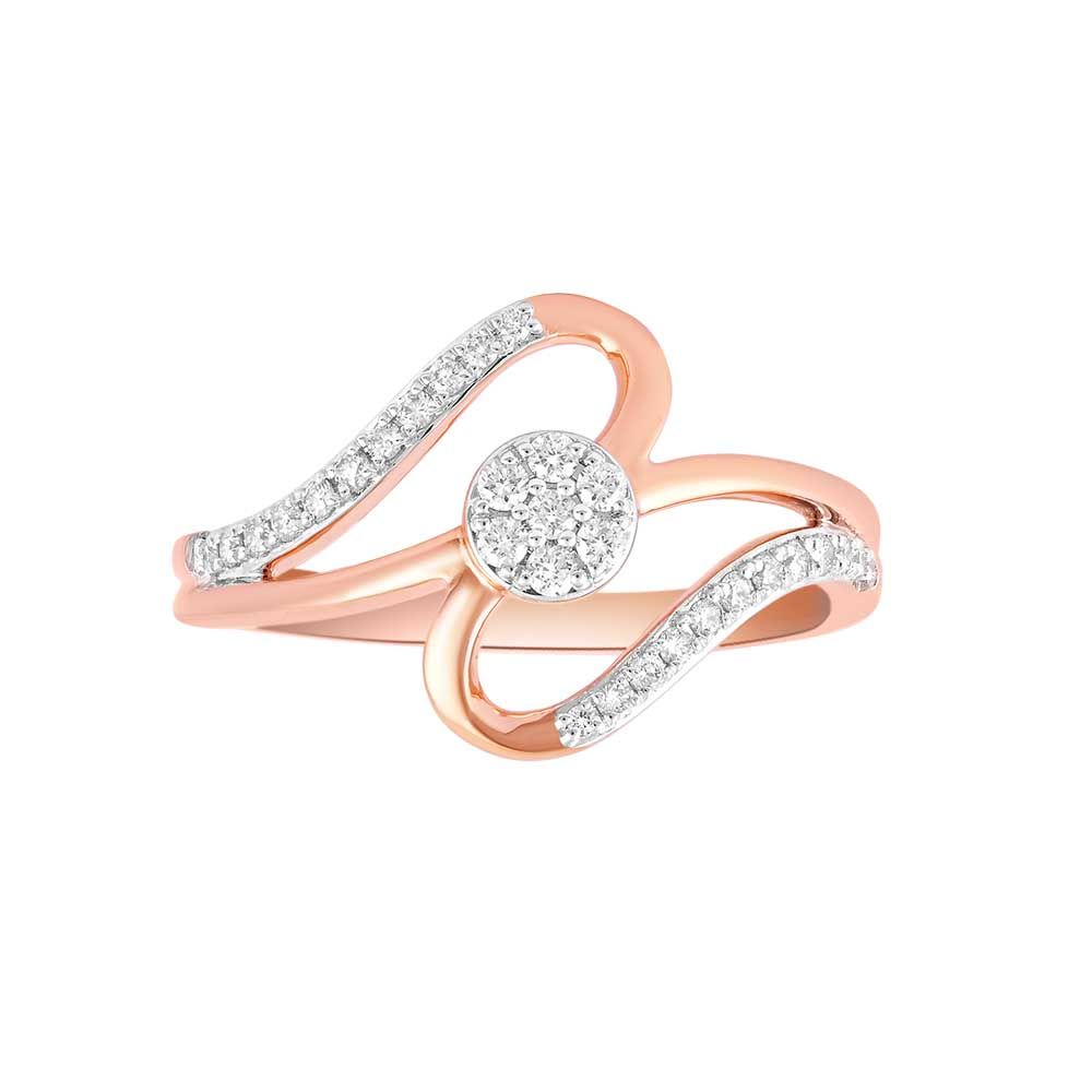 Diamond Swirl Ring-Rings-ERG24K91