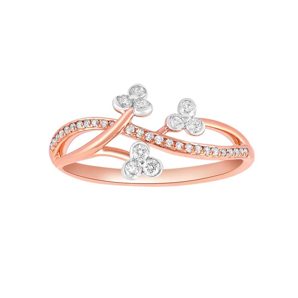 Interwoven Floral Diamond Ring-Rings-ERG24K92