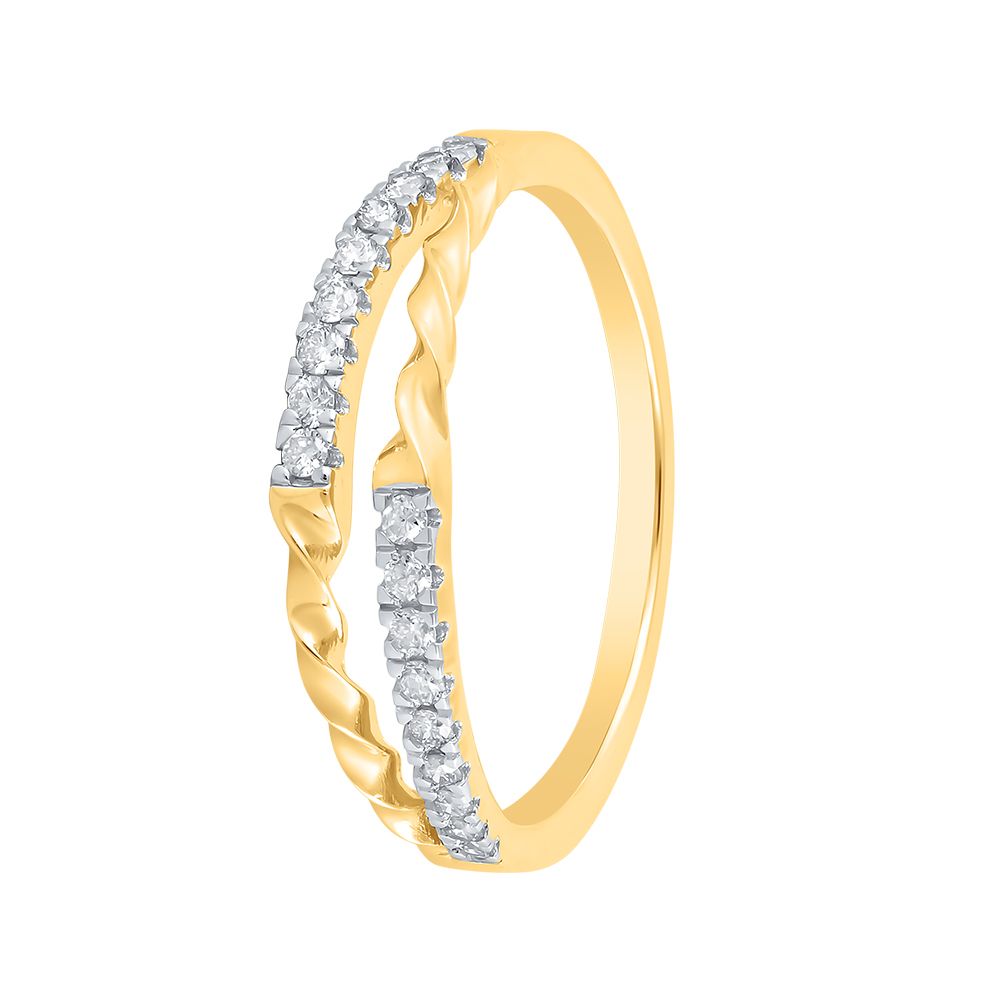 Twist of Love Diamond Ring-Rings-ERG24K93