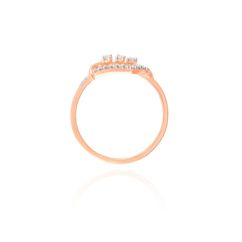 Charming Leaf Diamond Ring-Rings-ERG25K16