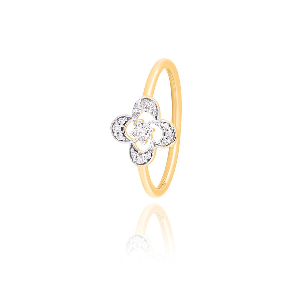 Sharking Petals Diamond Ring-Rings-ERG25K17