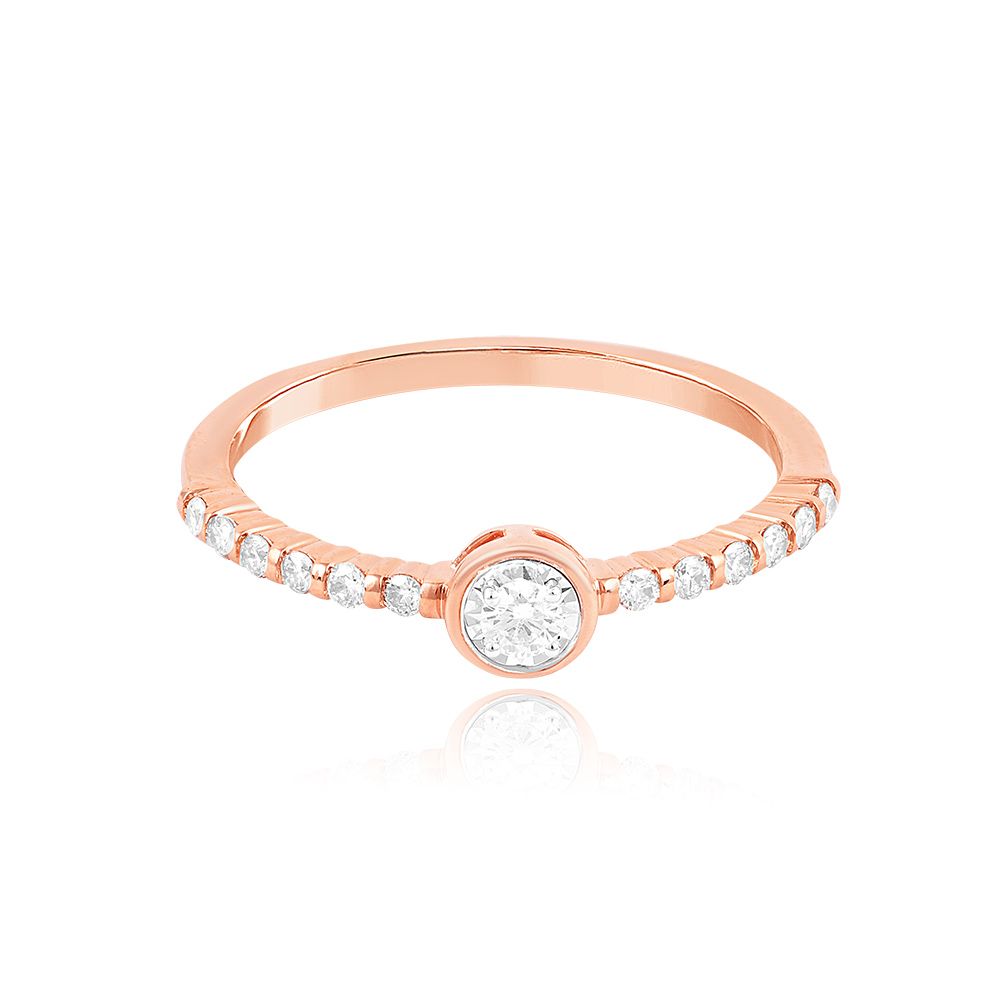 Casual Bloom Rose Gold Ring-Rings-ERG25K33