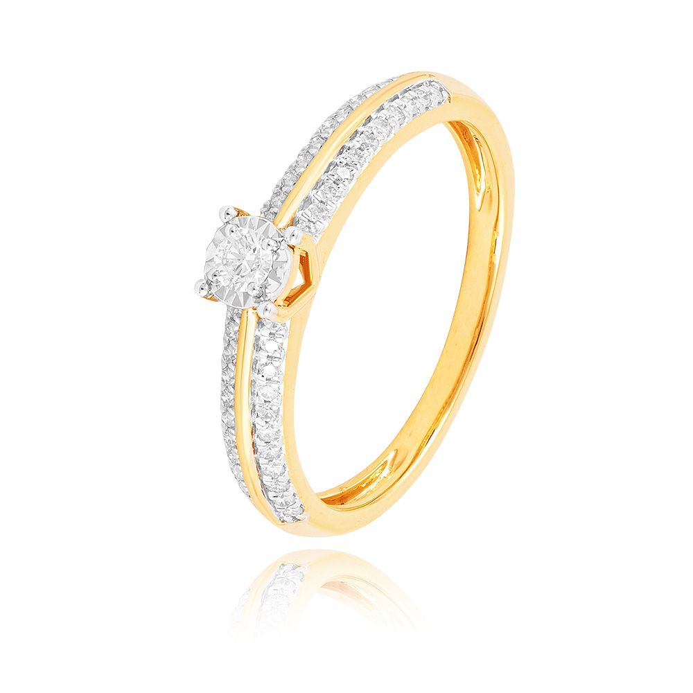 Blush Vine Yellow Gold Ring-Rings-ERG25K35