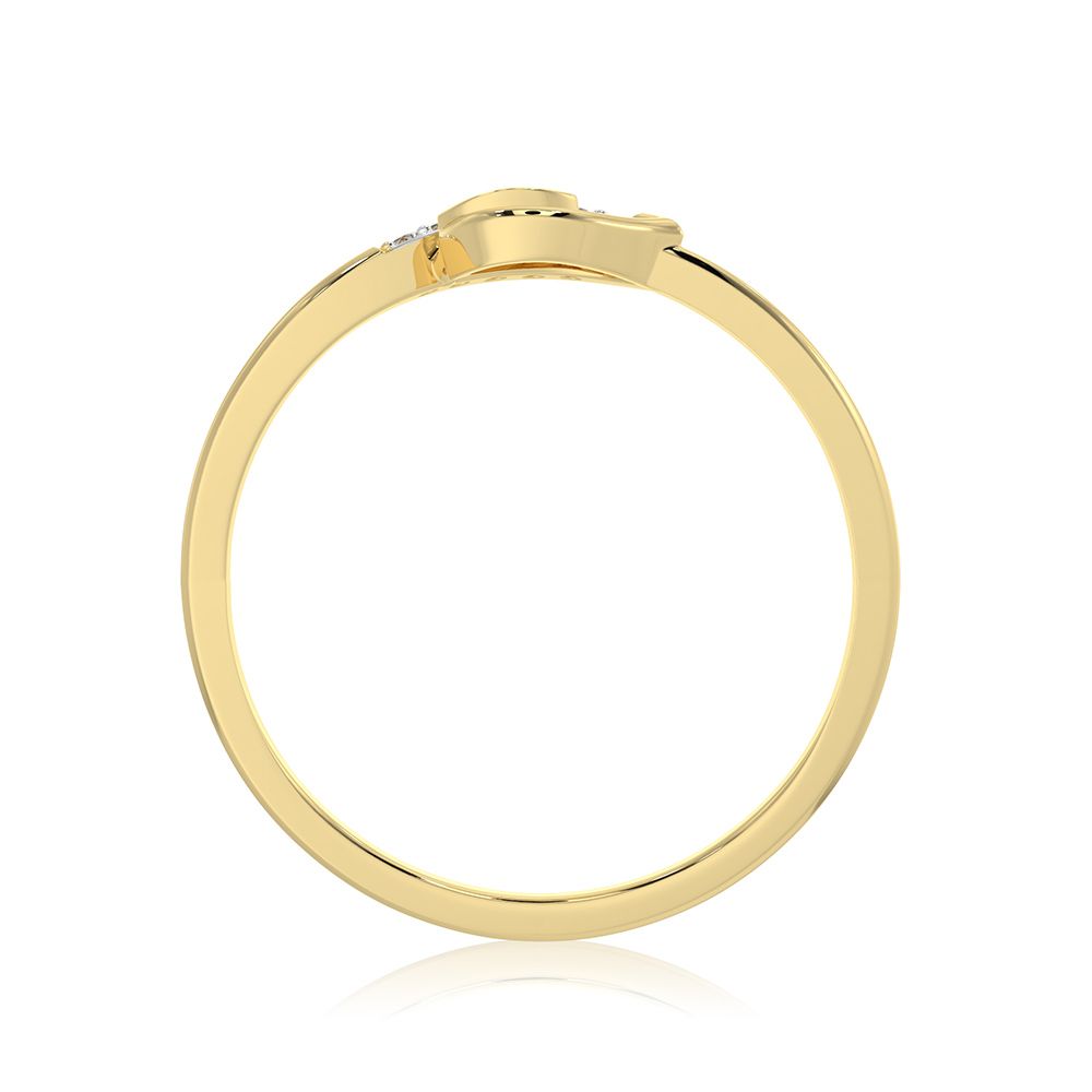Classic Paisley 9KT Yellow Gold Diamond Ring-Rings-ERG26K02