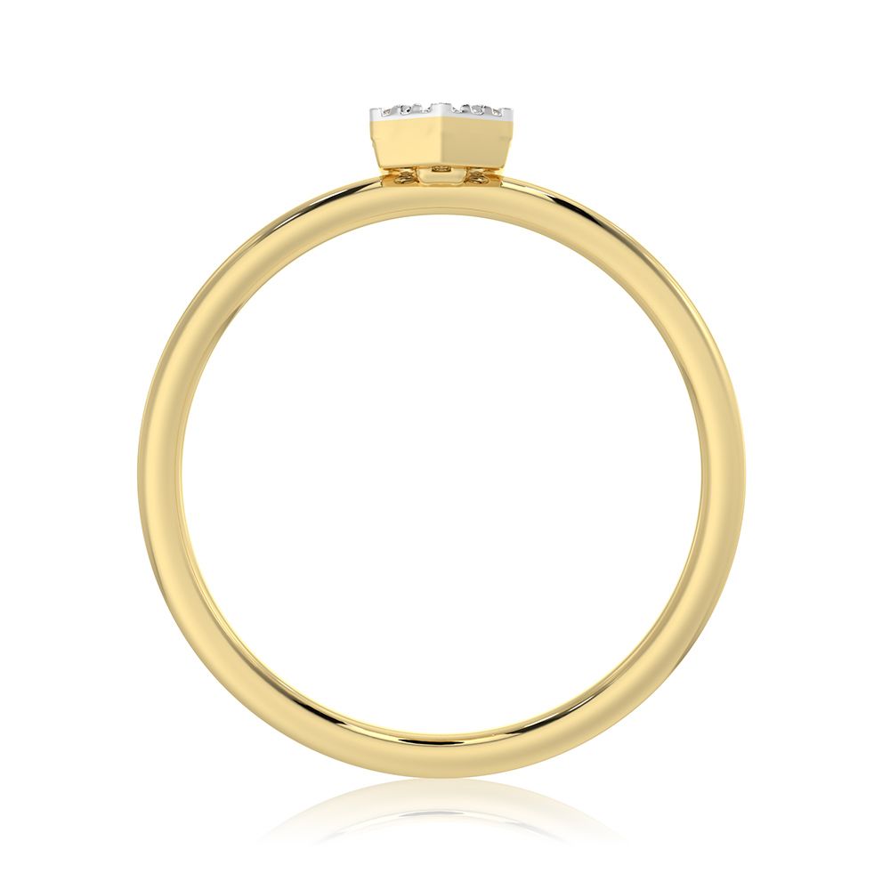 Delicate Sparkle 9KT Yellow Gold Diamond Ring-Rings-ERG26K05