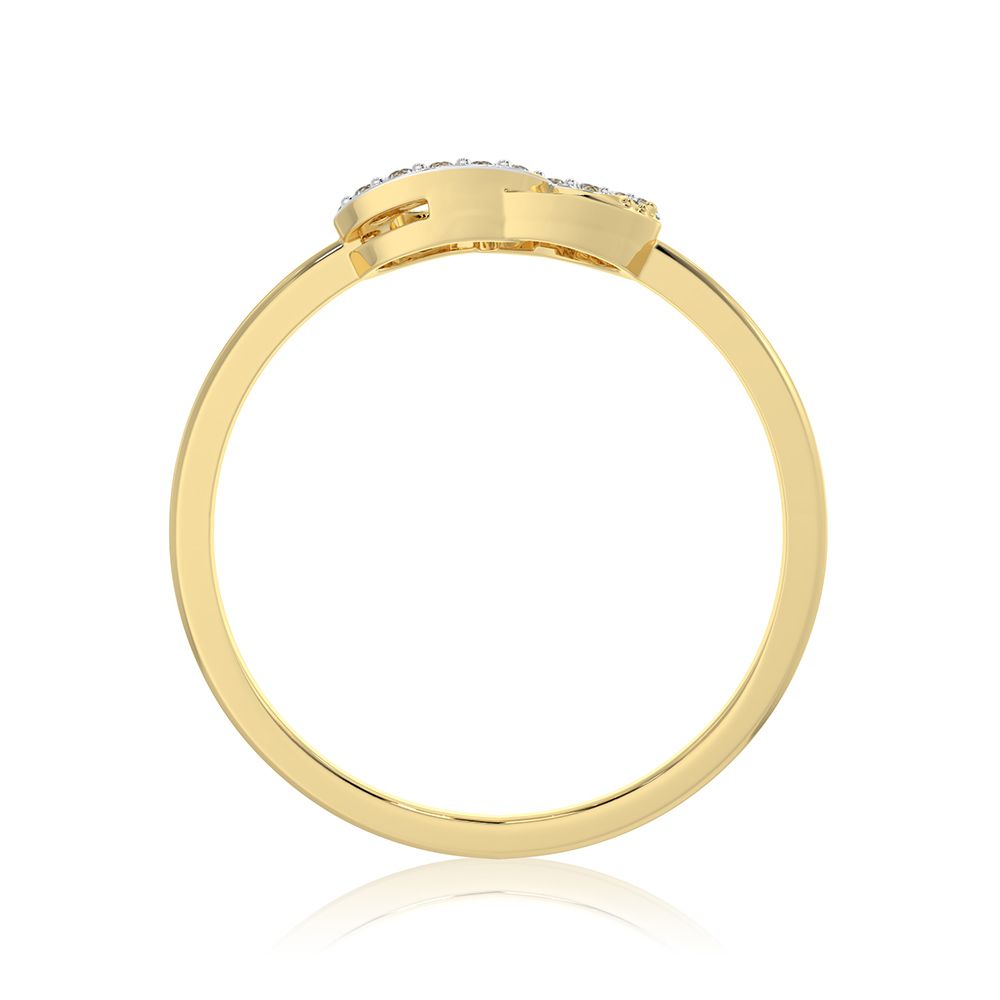 Looped 9KT Yellow Gold Diamond Ring-Rings-ERG26K08