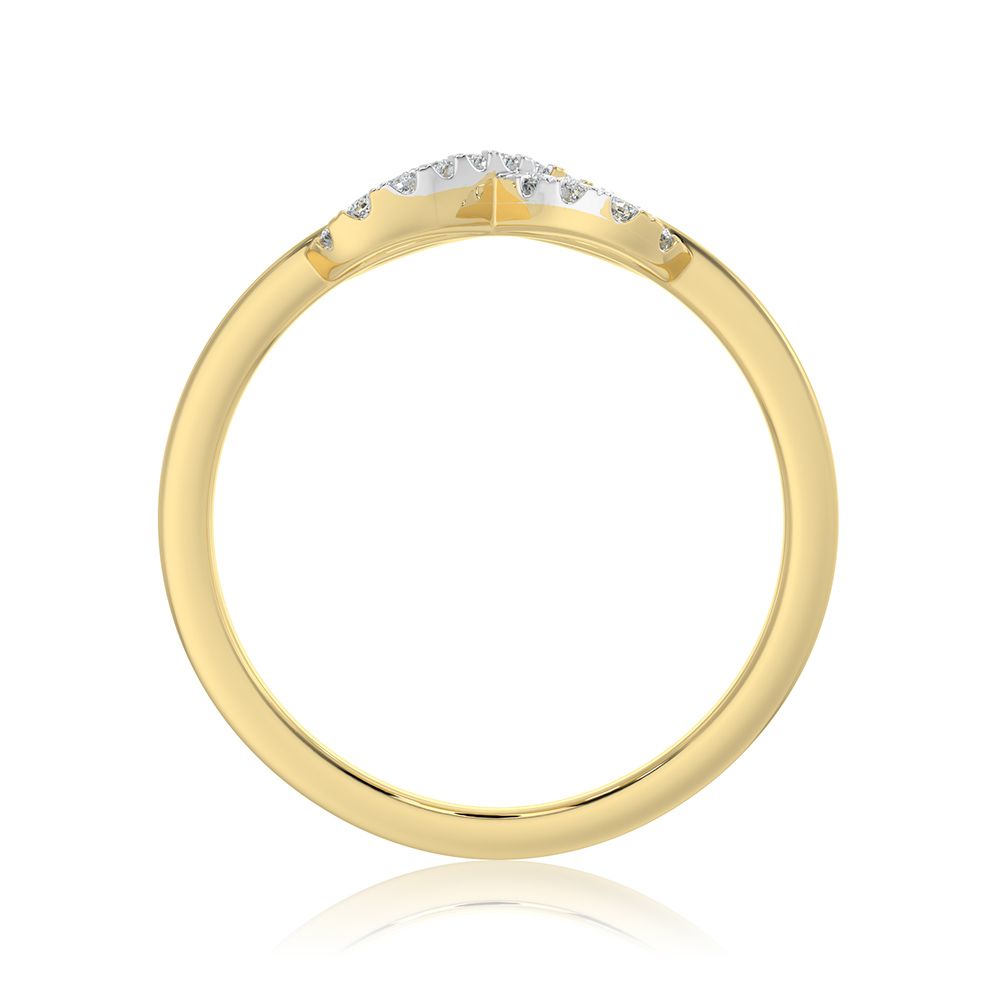 Infinity 9KT Yellow Gold Diamond Ring-Rings-ERG26K10