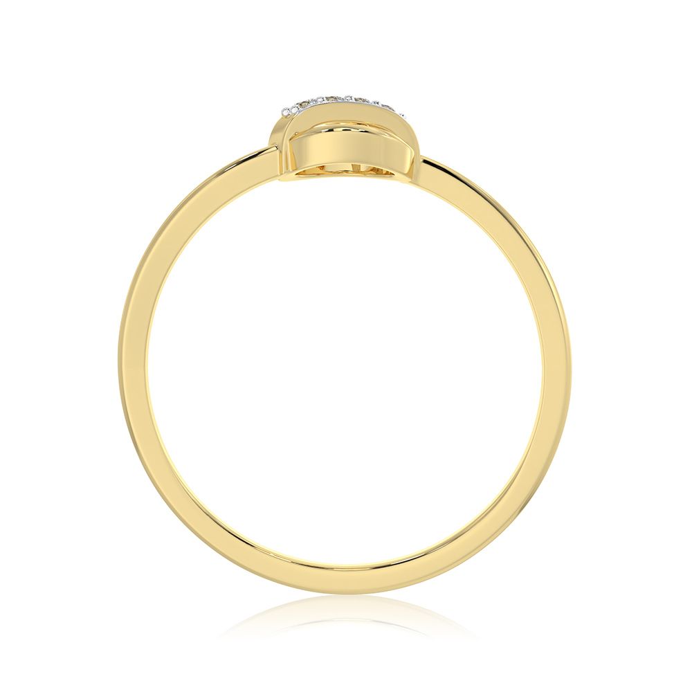 Fluid Loop 9KT Yellow Gold Diamond Ring-Rings-ERG26K11